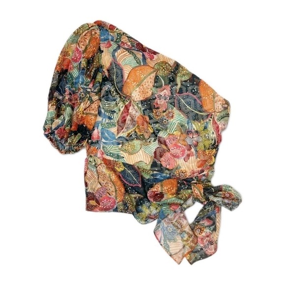 Amanda Uprichard One Shoulder Top Womens Small Seville - Picture 2 of 8